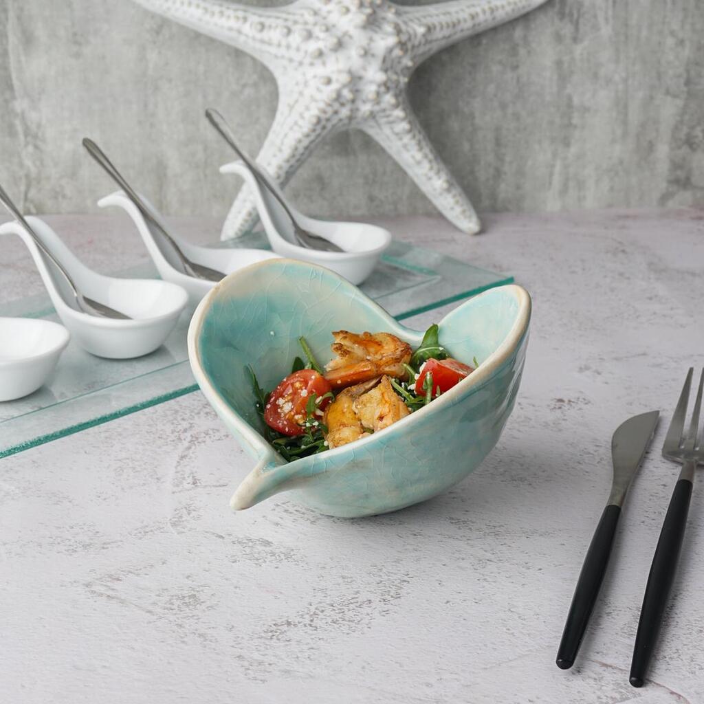 Салатник 125 мл 13 × 12,9 см h 9 см для закусок Sea Blue Shell Frutti di Mare P.L. Proff Cuisine