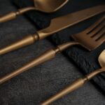Вилка столовая 21 см матовая медь PVD 2