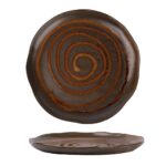 Тарелка d 27 см h2,5 см Dark Brown Lava lines Frutti di Mare P.L. Proff Cuisine 2