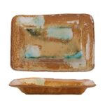 Блюдо прямоугольное 31*21,5 см h4,8 см 600 мл Light Brown Spots Sea Wave Frutti di Mare P.L. Proff Cuisine 2