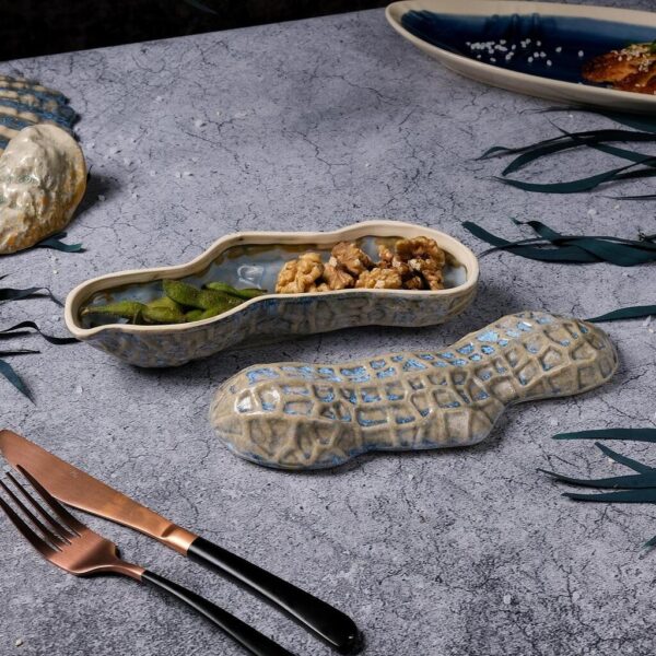 Блюдо для подачи 22,7 × 6,5 см h 7,5 см 195 мл с крышкой Groundnut Northern Blue Frutti di Mare P.L. Proff Cuisine