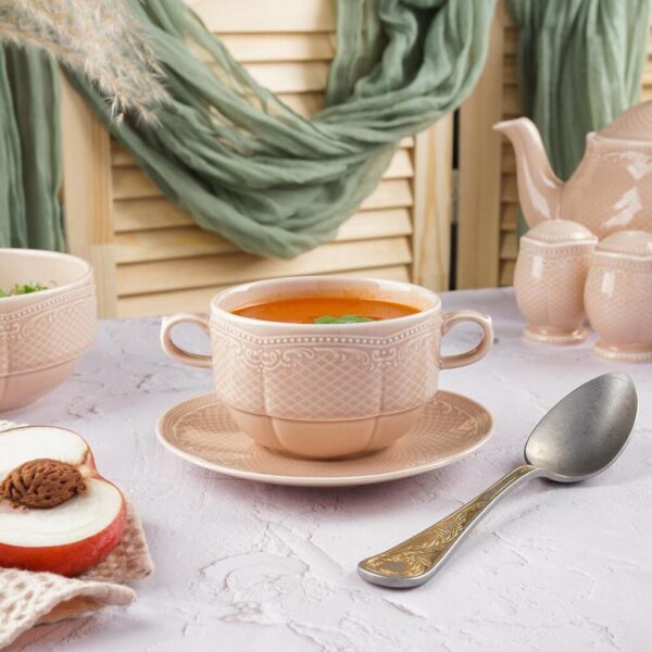 Бульонная пара 390 мл d10,3 см h7 см Aristocrat Peach Tea Stackable Noble