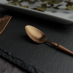 Ложка чайная 15 см матовая медь PVD 1