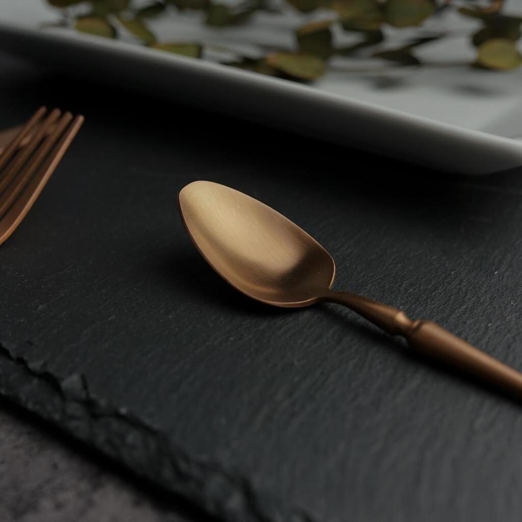 Ложка чайная 15 см матовая медь PVD