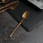 Ложка чайная 15 см матовая медь PVD 2