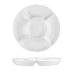 Менажница d 31 см h3,5 см 5 отделений белая фарфор P.L. Proff Cuisine 2
