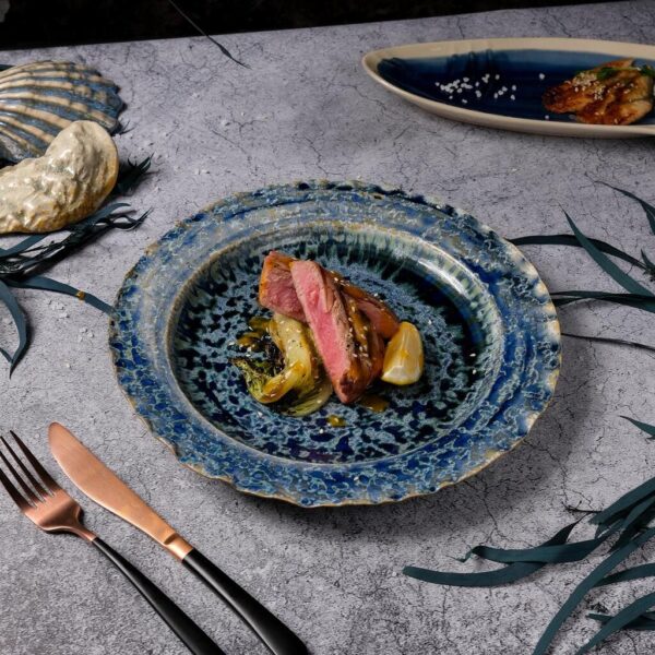 Тарелка мелкая d 28,5 см h 3,5 см Frosty Velvet Northern Blue Frutti di Mare P.L. Proff Cuisine