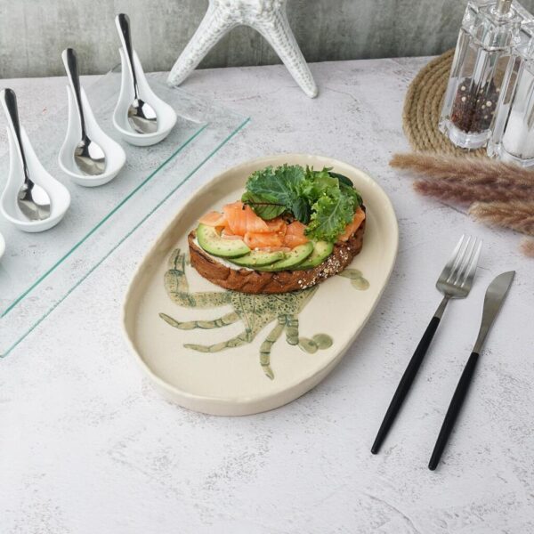 Блюдо овальное 29*18 см h2,5 см Crab Green Frutti di Mare P.L.