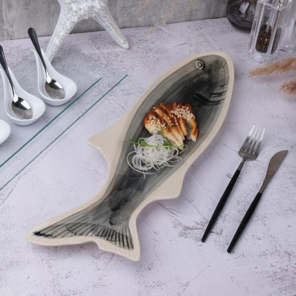 Блюдо овальное 47*15 см h3,5 см Рыба Gray Fish Frutti di Mare P.L.
