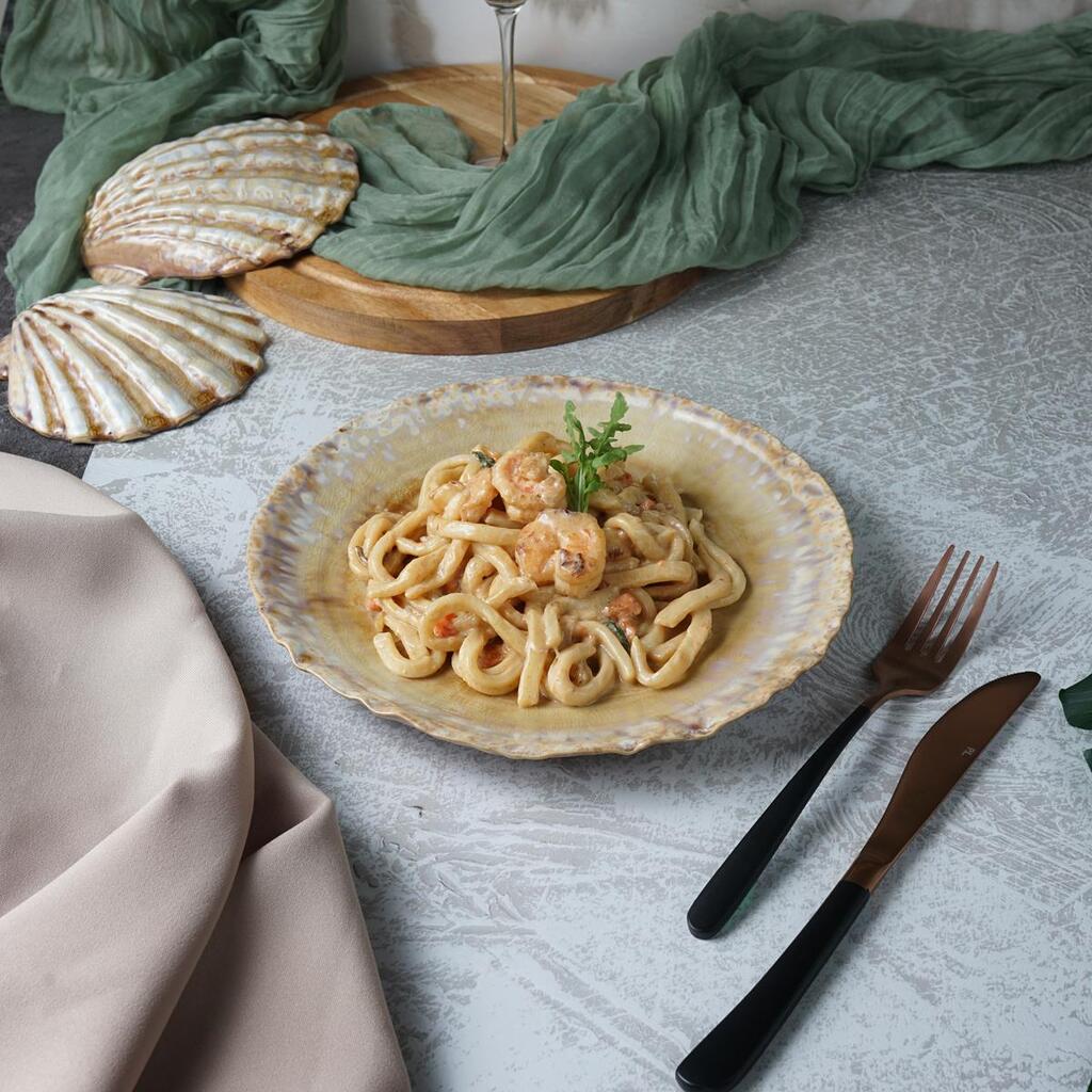 Тарелка мелкая d 23,5 см h 3 см Pearl Sea Stone Frutti di Mare P.L. Proff Cuisine