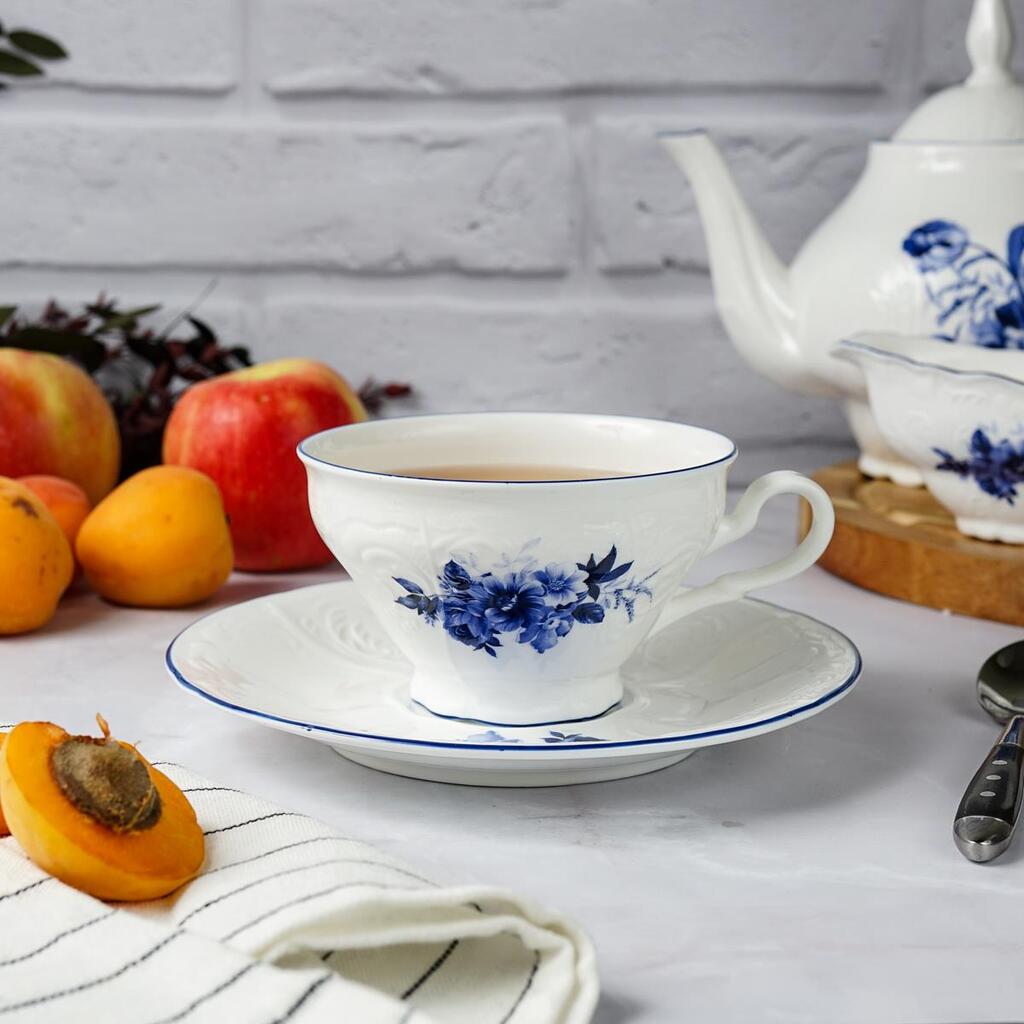 Чайная пара 240 мл d 10,4 см h6,4 см Blue Flower P.L. Proff Cuisine