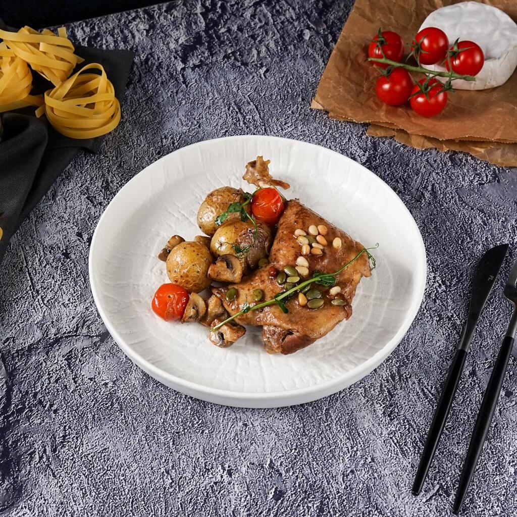 Тарелка с бортом d 23 см h3 см White Raw Wood P.L. Proff Cuisine