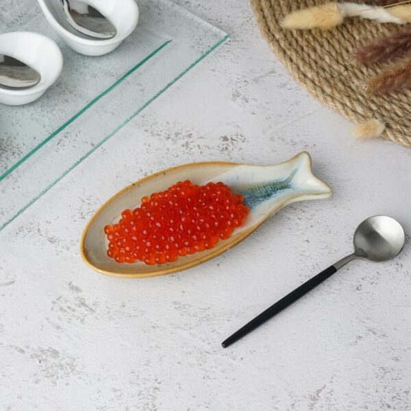 Блюдо для подачи 15,6 × 6,6 см h 1,5 см Fish Pearl Blue Frutti di Mare P.L. Proff Cuisine
