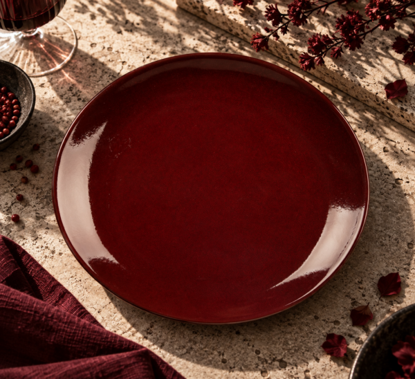 Блюдо овальное 30×26,5 см h2,8 см Evolution Dark Red