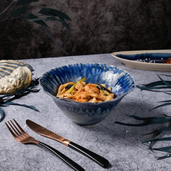 Салатник 925 мл d 19,5 см h 9 см Dark Purple Northern Blue Flower Frutti di Mare P.L. Proff Cuisine