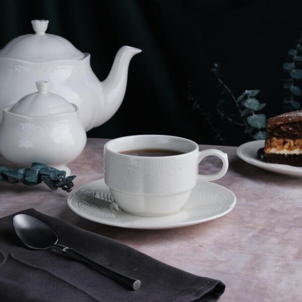 Чайная пара 200 мл белая d8,6 см h6,1 см Aristocrat Stackable Noble