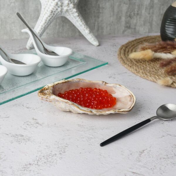 Блюдо для подачи 12,6 × 6,6 см h 3,2 см 15 мл Pearl Shell Frutti di Mare P.L. Proff Cuisine
