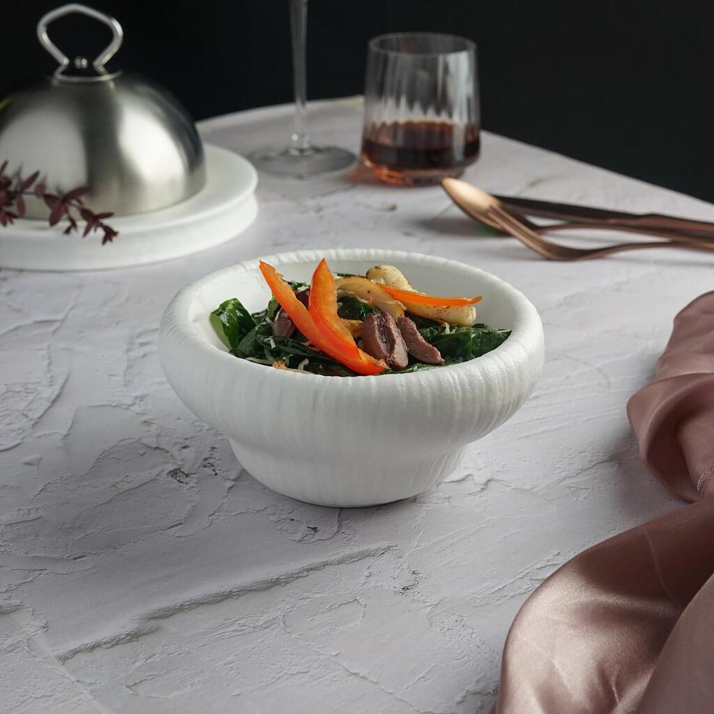 Салатник 200 мл d 17,5 см h7 см емкость для закусок плоский White Moon P.L. Proff Cuisine