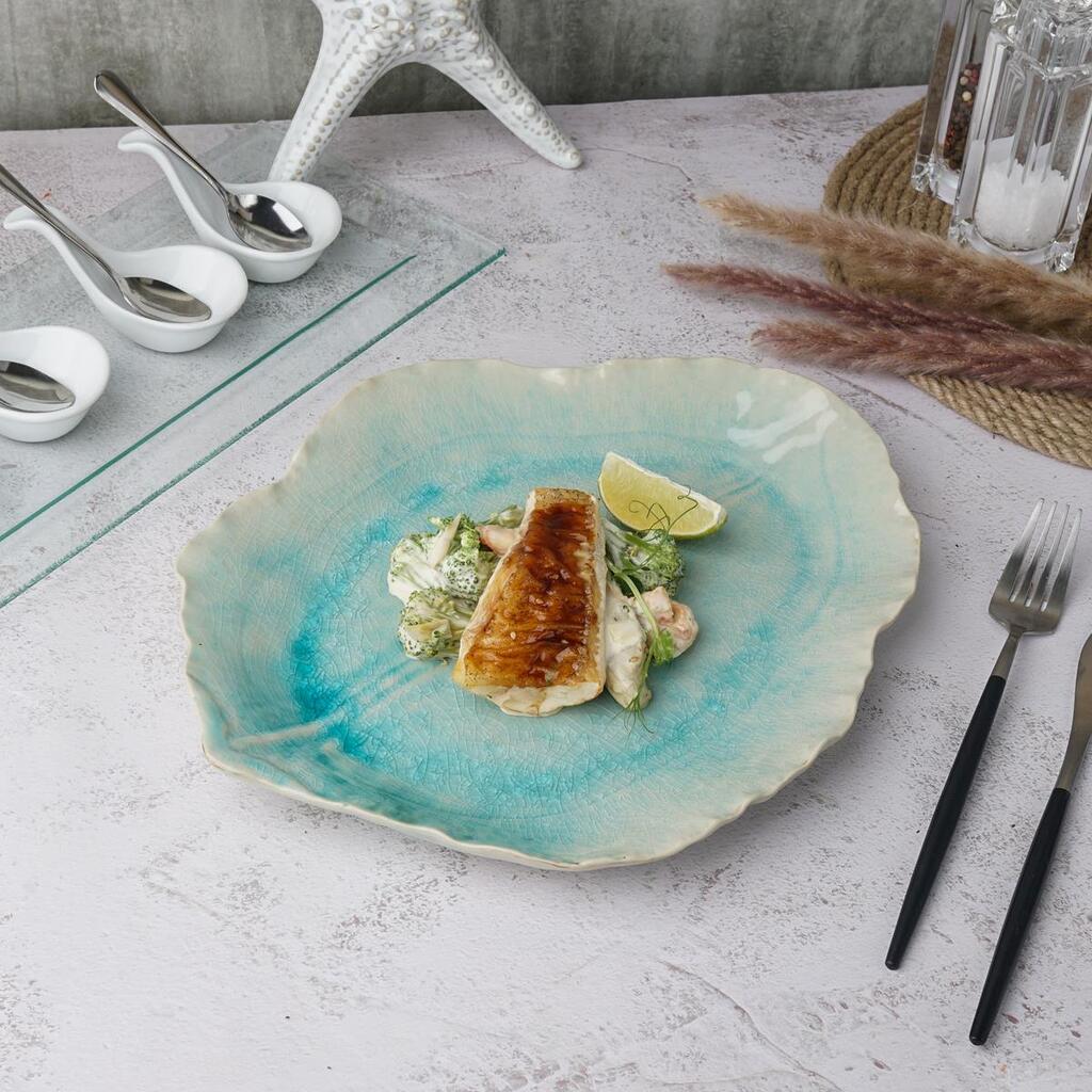 Блюдо для подачи 30,5 × 25 см h 3 см Sea Blue Frutti di Mare P.L. Proff Cuisine