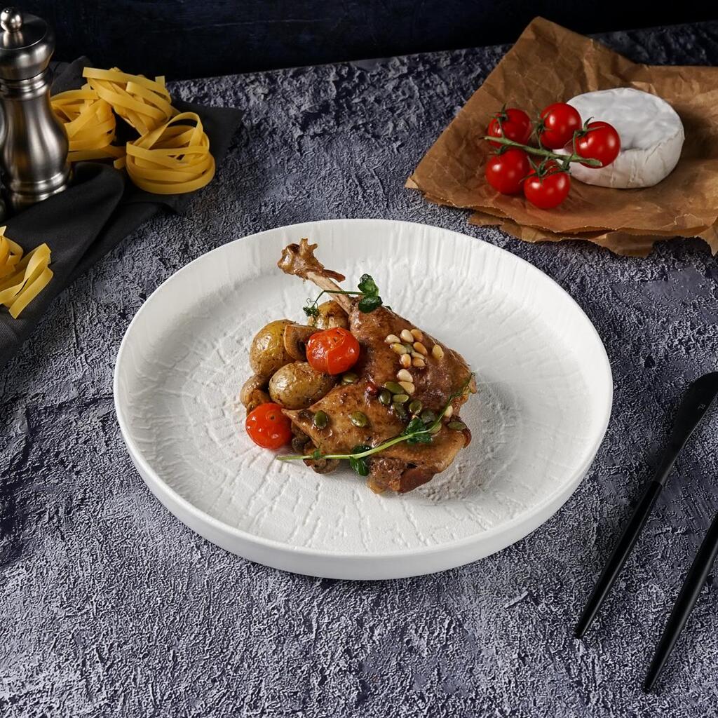 Тарелка с бортом d 27 см h3 см White Raw Wood P.L. Proff Cuisine