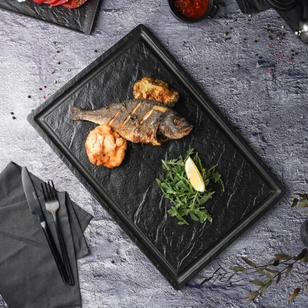 Блюдо прямоугольное 42*28 см h1,6 см Black Raw Stellar P.L. Proff Cuisine