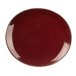 Блюдо овальное 25×22,5 см h2,4 см Evolution Dark Red 2