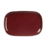 Блюдо овальное 20×13 см h1,9 см для закусок Evolution Dark Red 2