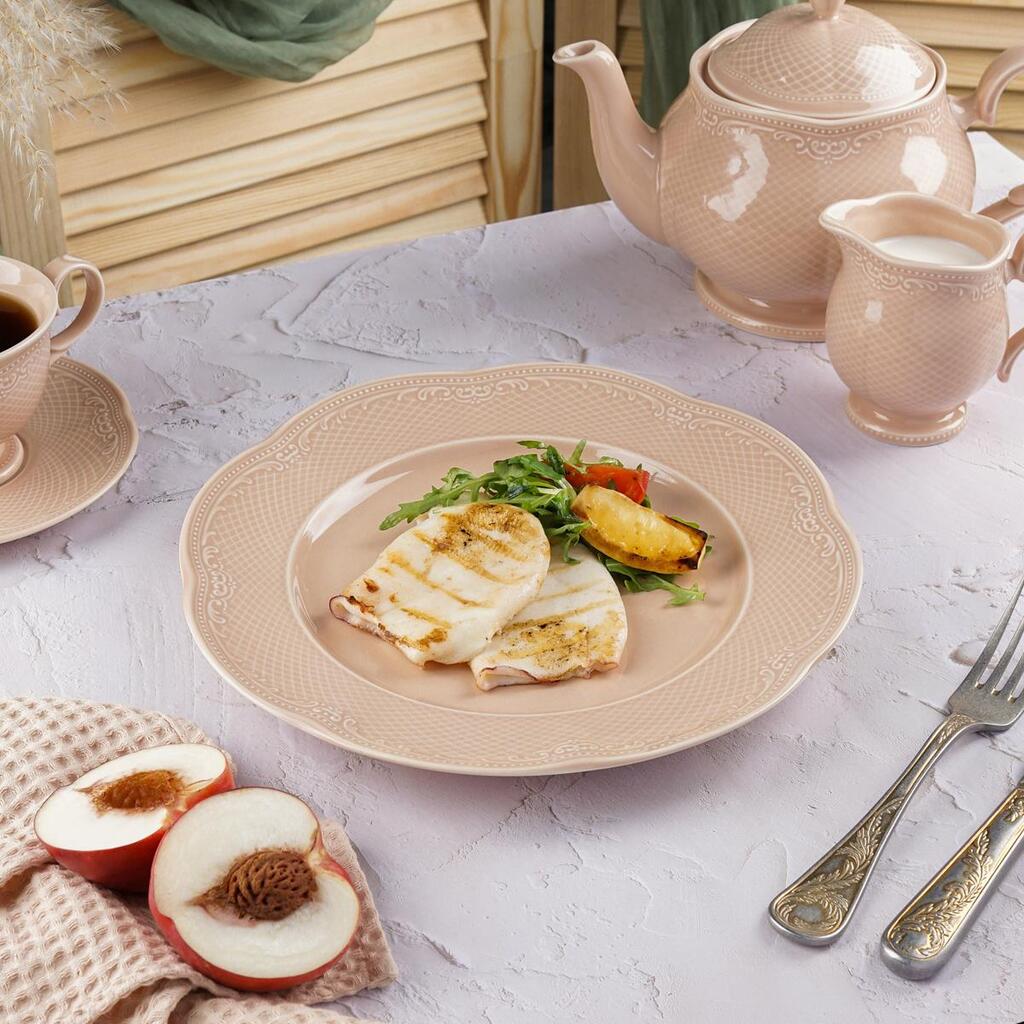 Тарелка d27 см h3,2 см Aristocrat Peach Tea Noble