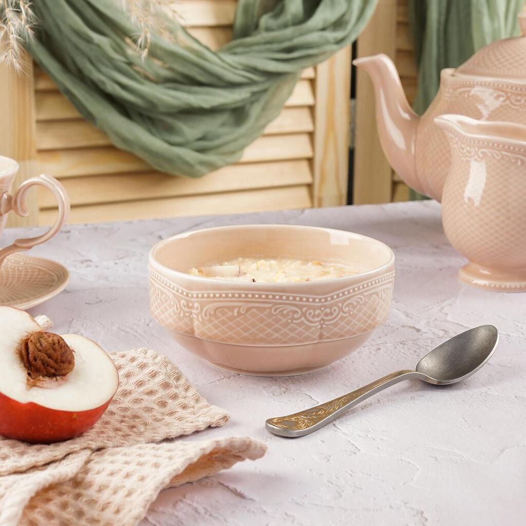 Салатник 400 мл d12 см h5,4 см емкость для закусок Aristocrat Peach Tea Stackable Noble