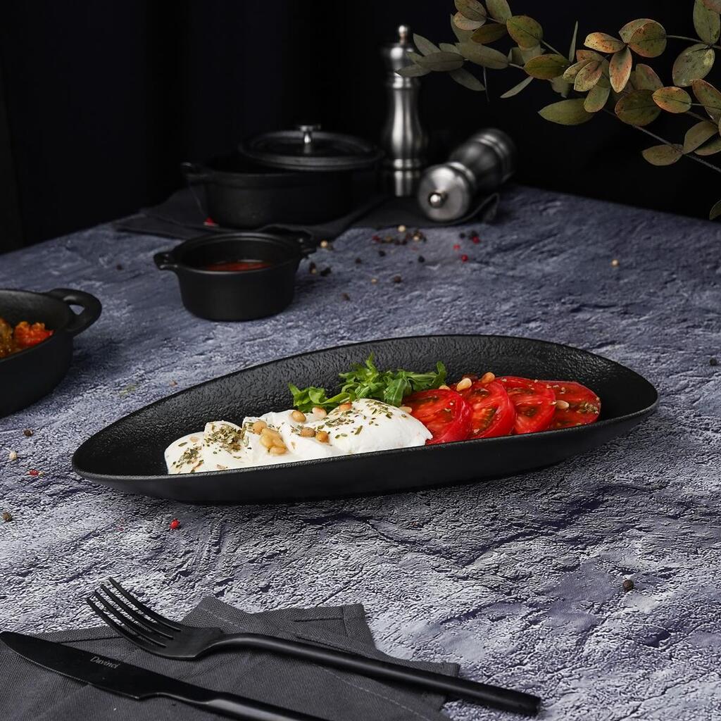 Блюдо овальное 30*14 см Smooth Black Raw Stellar P.L. Proff Cuisine