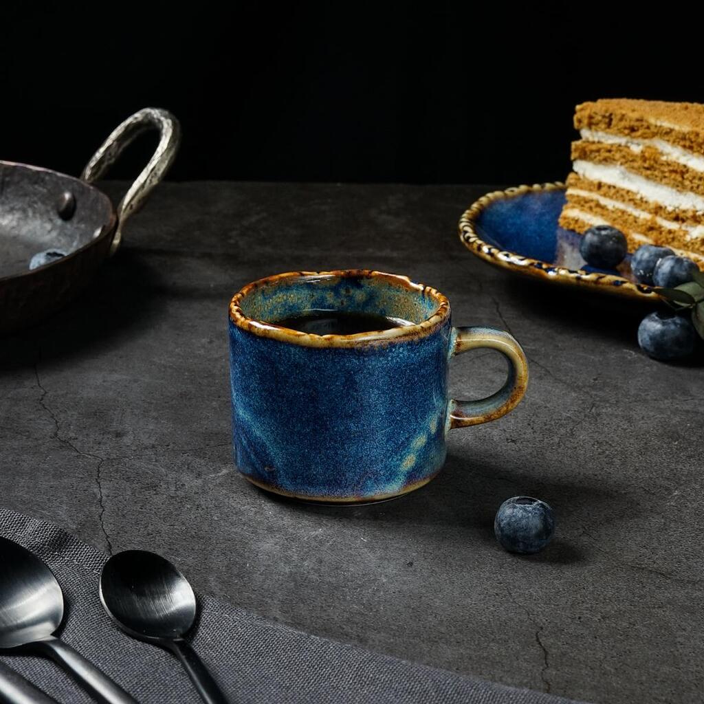 Чашка 100 мл кофейная d 6 см h5,2 см Aqua Blue P.L. Proff Cuisine