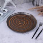 Тарелка d 27 см h2,5 см Dark Brown Lava lines Frutti di Mare P.L. Proff Cuisine 3
